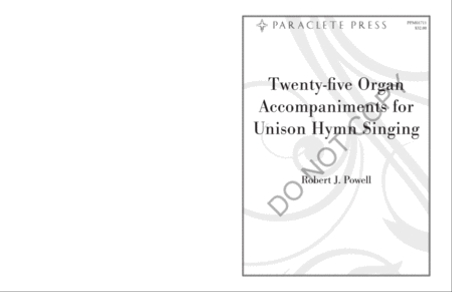 Twenty-five Organ Accompniments for Unison Hymn Singing Unison Choir scores gallery preview page 2
