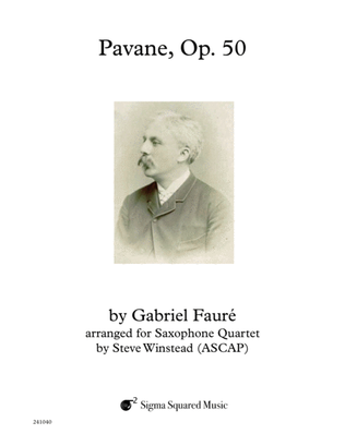Book cover for Pavane, Op. 50 for Saxophone Quartet