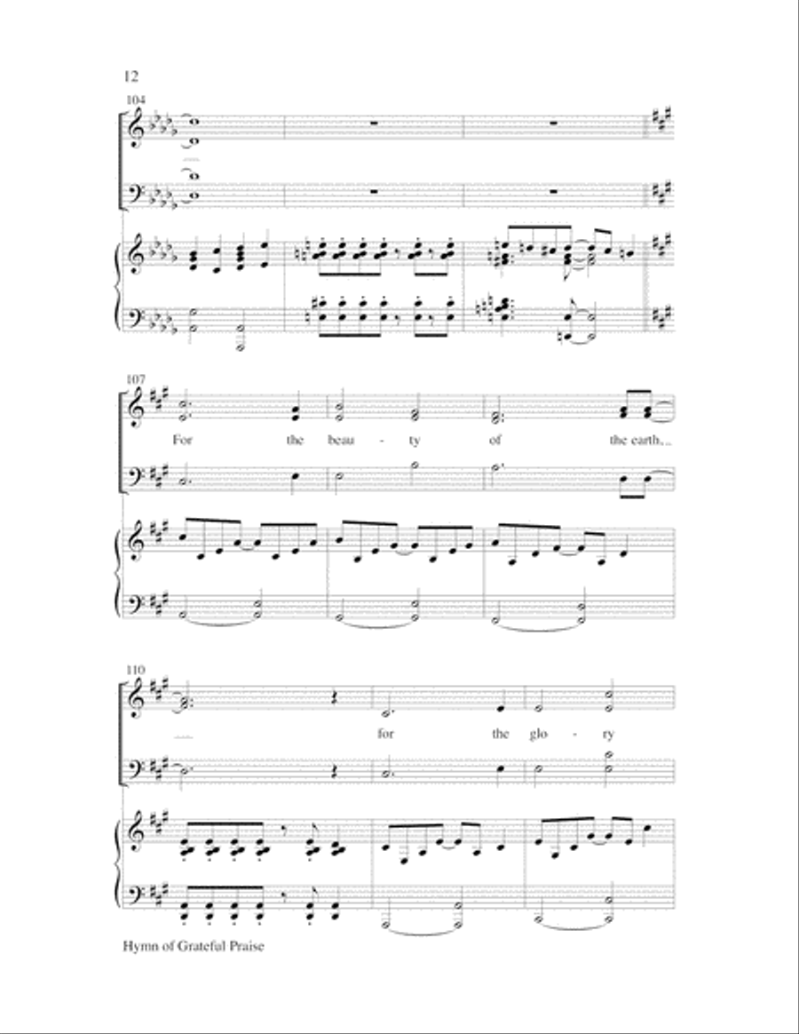 Hymn of Grateful Praise Hymn of Grateful Praise Choir scores gallery preview page 12