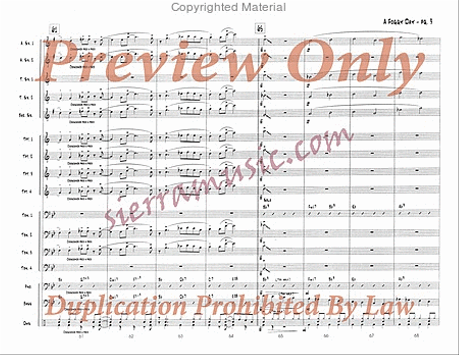 A Foggy Day A Foggy Day Big Band scores gallery preview page 10