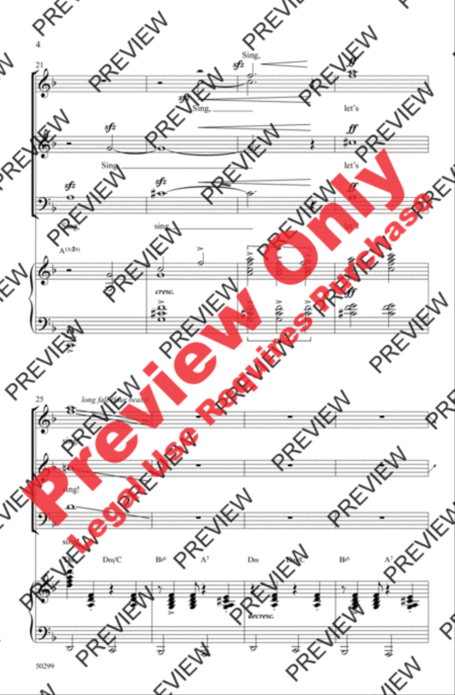 Sing, Sing, Sing Sing, Sing, Sing 3-Part scores gallery preview page 4