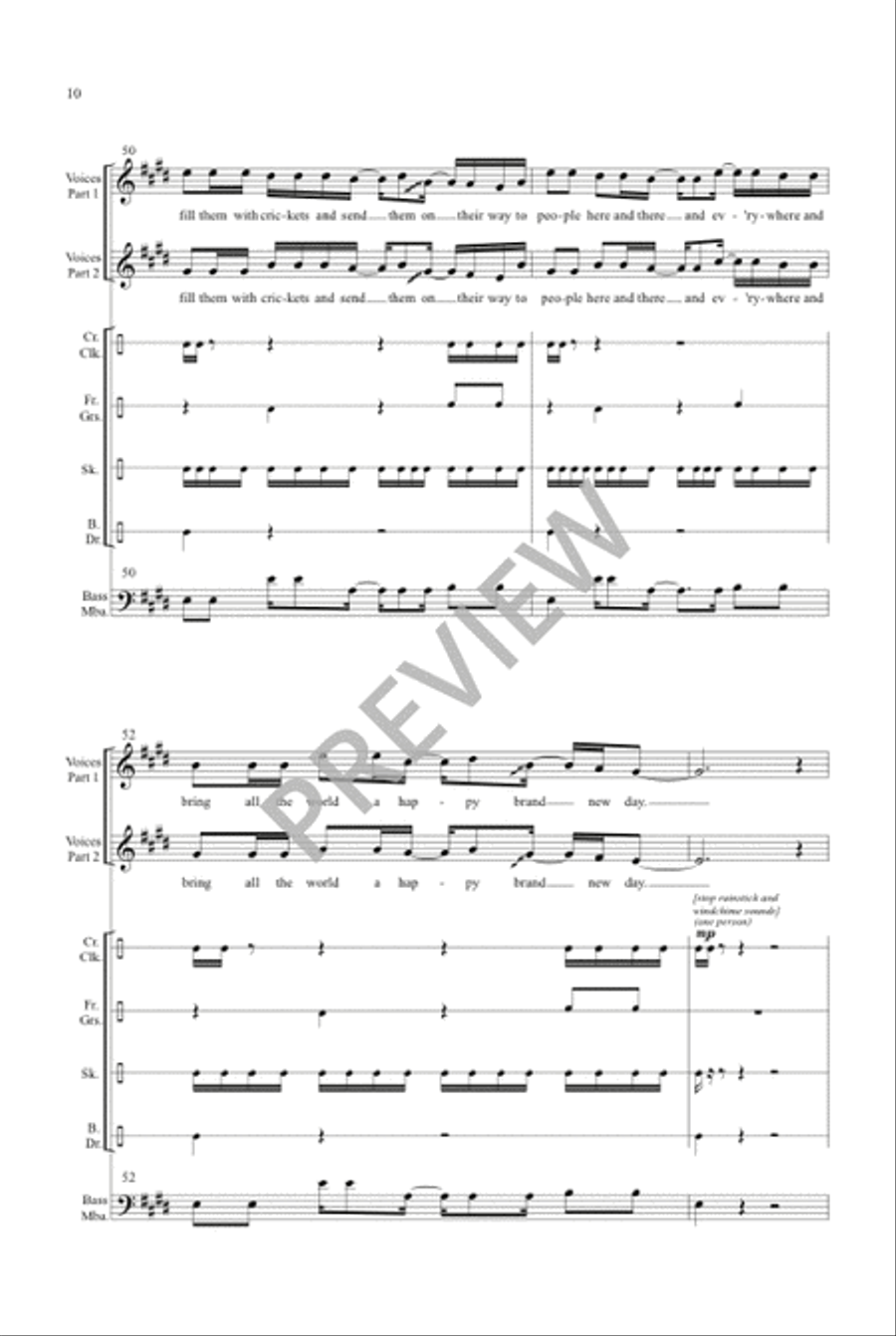 Peace on Earth...and lots of little crickets 2-Part scores gallery preview page 9