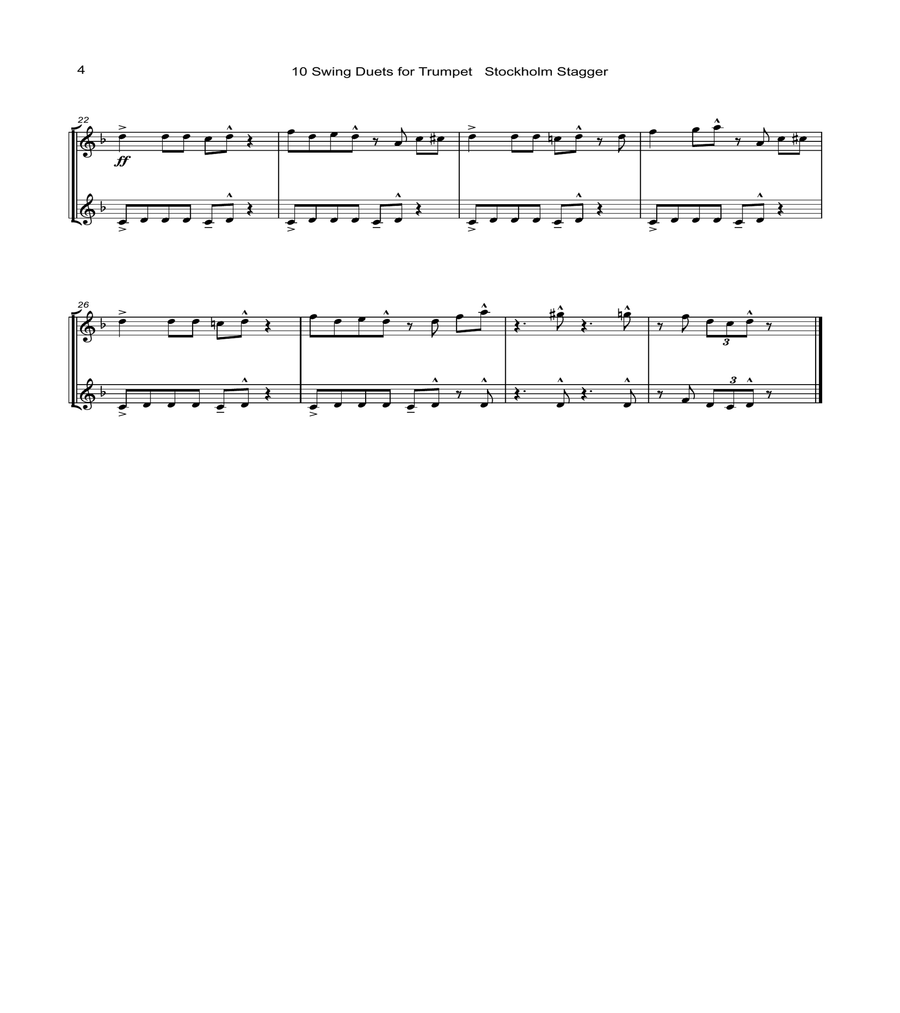 10 Swing Duets for Trumpet image number null