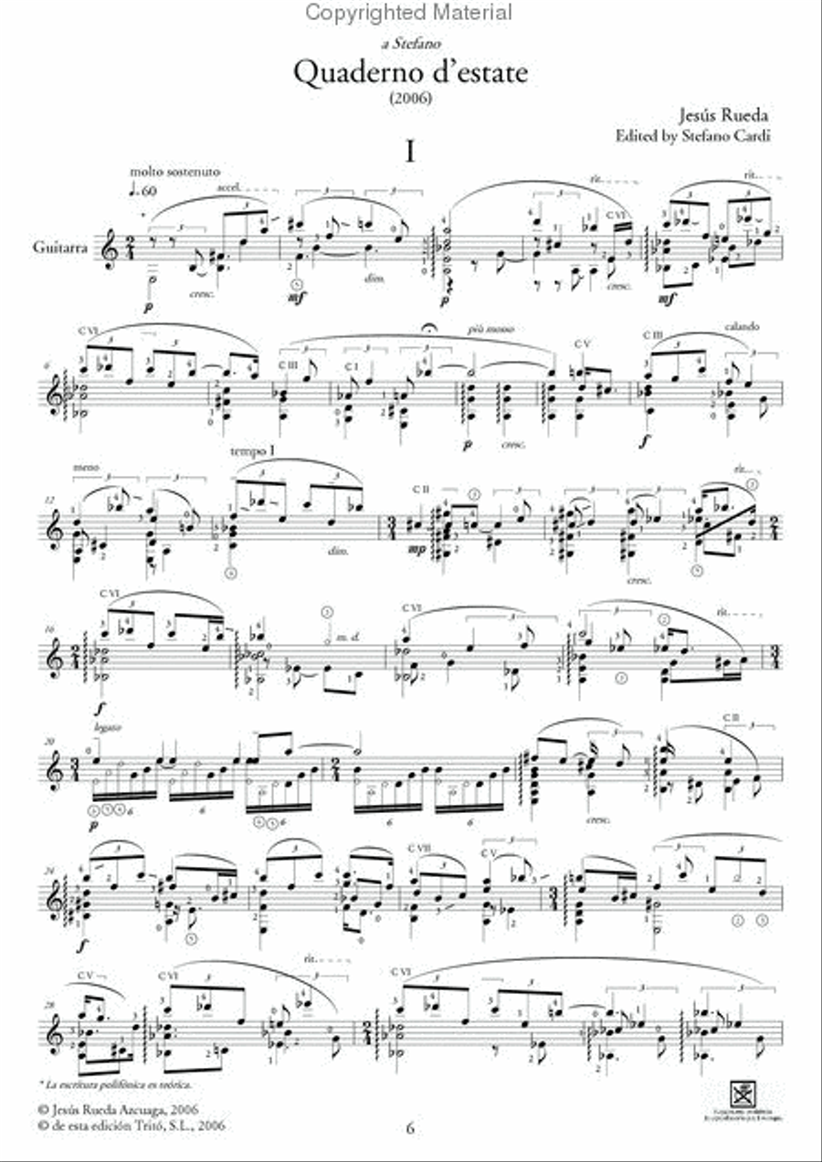 Quaderno d’estate Guitar Solo scores gallery preview page 2