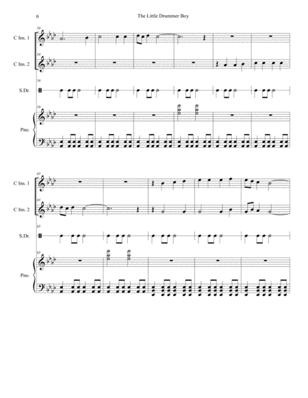 The Little Drummer Boy (Duet for Treble Instruments) image number null