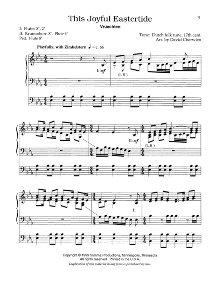Seasonal Interpretations: Lent-Easter Organ scores gallery preview page 3