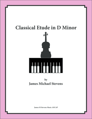 Book cover for Classical Etude in D Minor - Violin & Piano