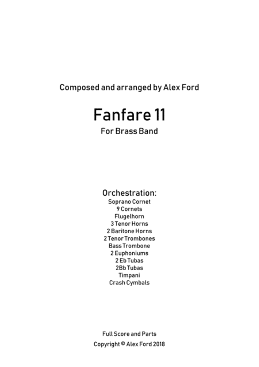 Fanfare 11 for Brass Band Brass Band scores gallery preview page 1