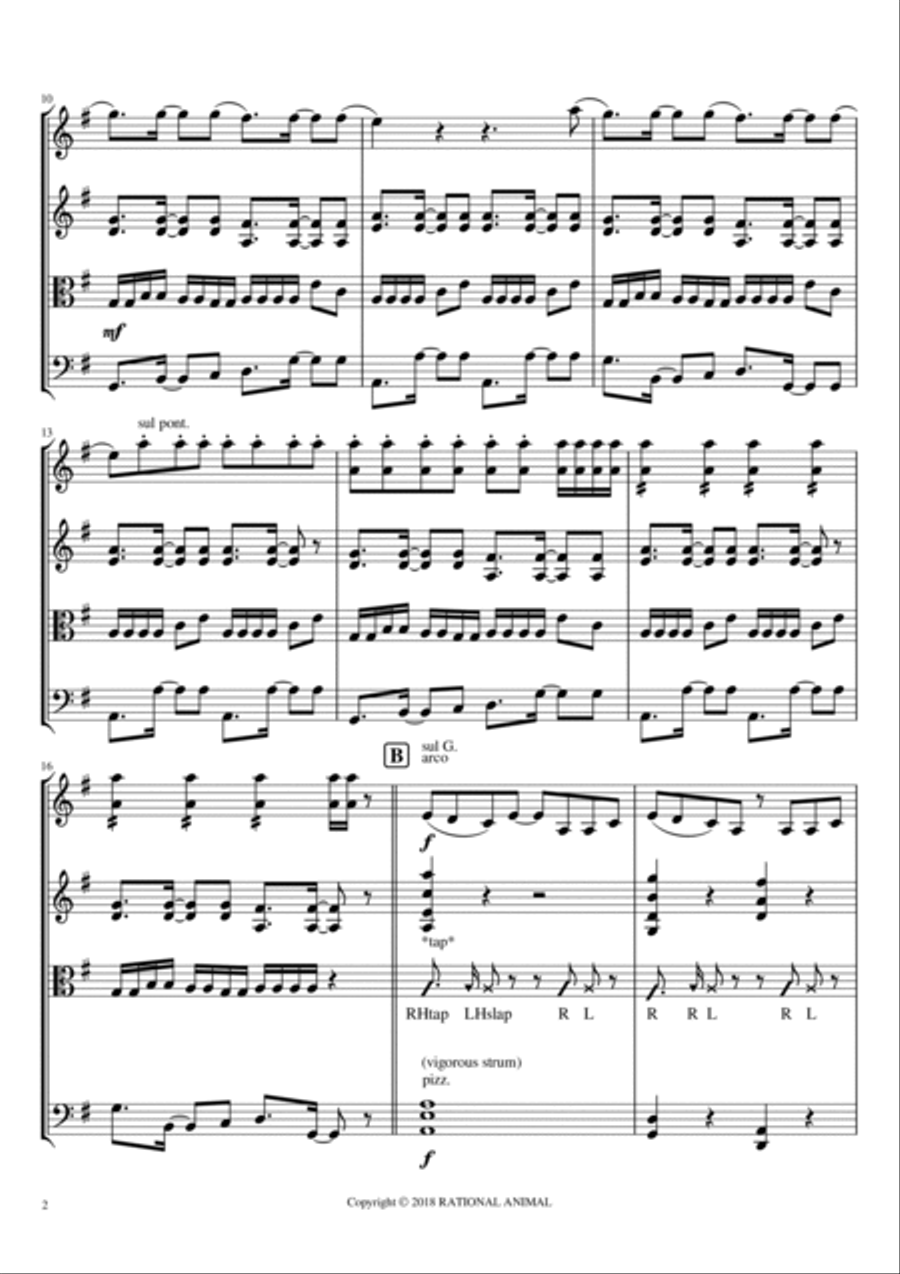 Getaway Getaway String Quartet scores gallery preview page 2