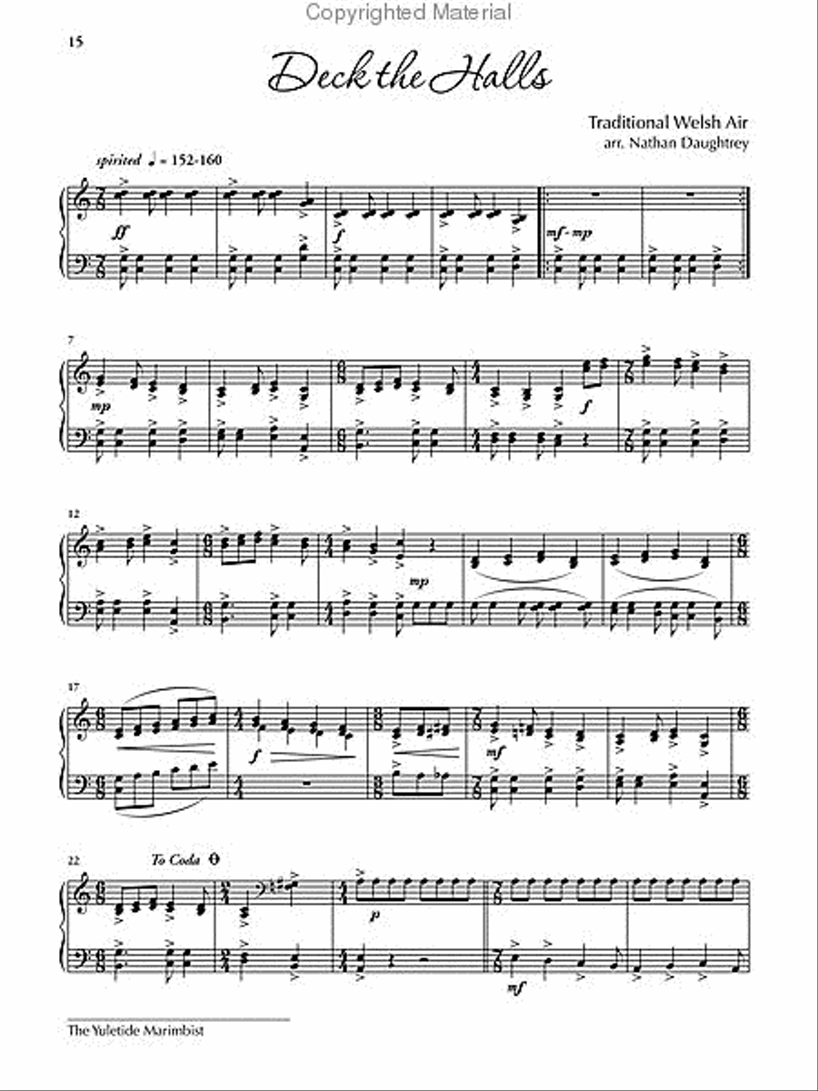 The Yuletide Marimbist Percussion Ensemble scores gallery preview page 3