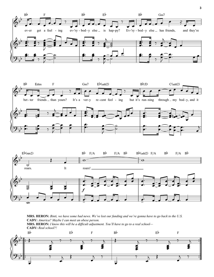 It Roars (from Mean Girls: The Broadway Musical) Voice scores gallery preview page 3