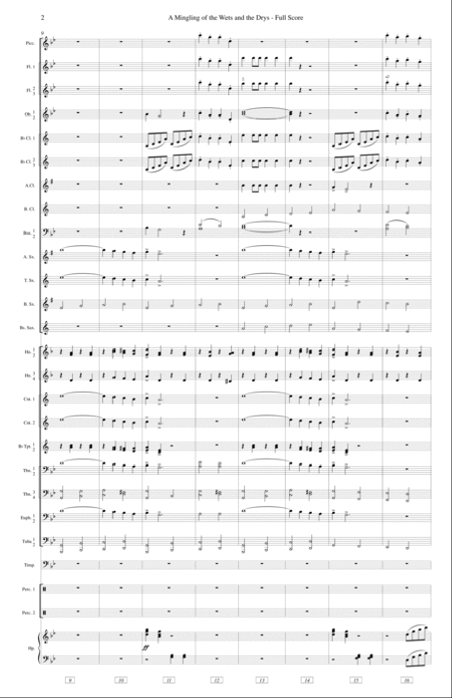 A Mingling of the Wets and the Drys - A Humoresque - Conductor's Score Concert Band scores gallery preview page 6