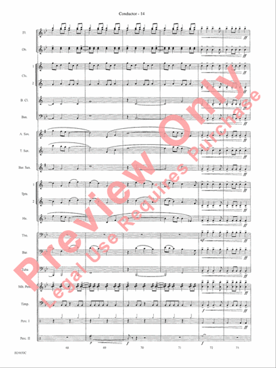 On the Rising Winds On the Rising Winds Concert Band scores gallery preview page 17