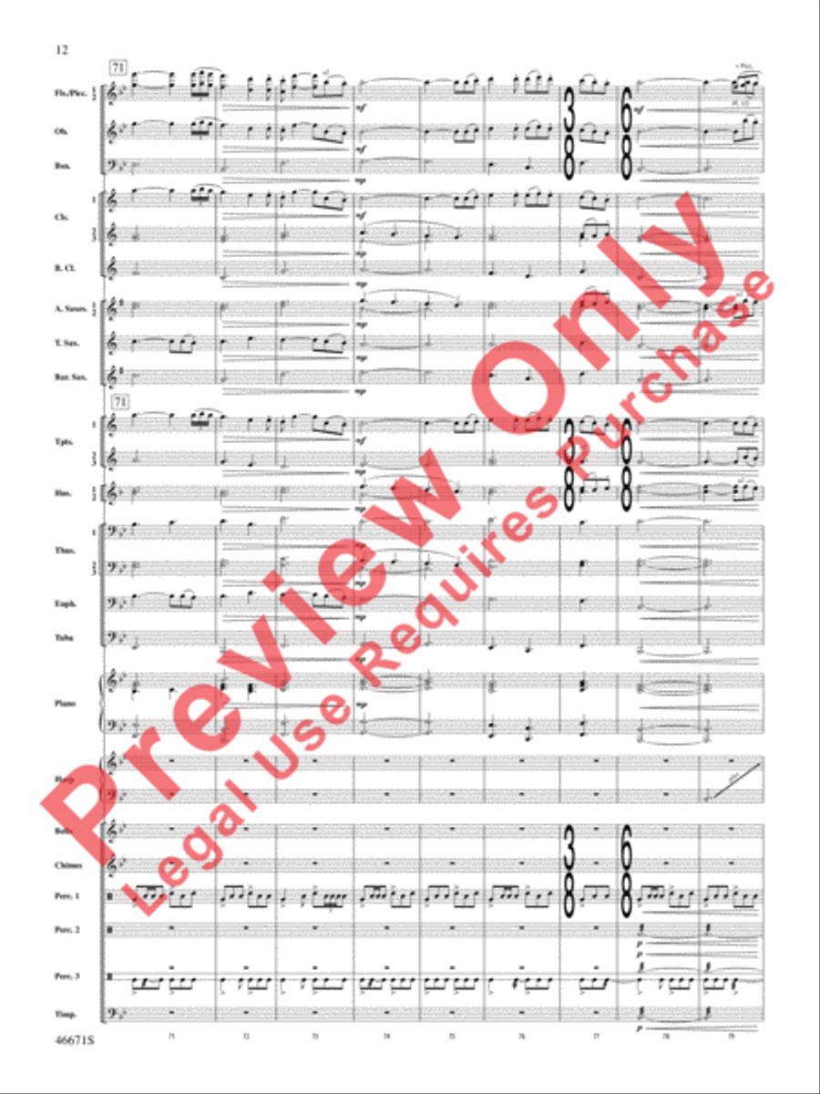 Celtic Wedding Concert Band scores gallery preview page 13