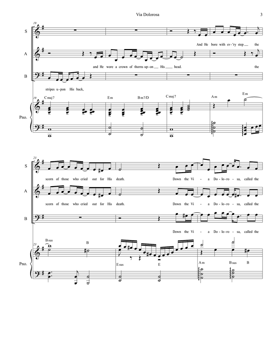 Via Dolorosa Via Dolorosa Piano, Vocal scores gallery preview page 3