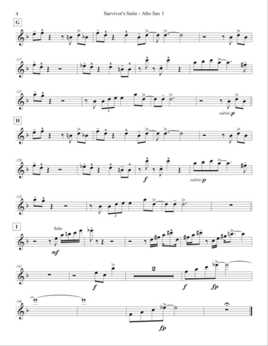 Survivor's Suite (Full) Survivor's Suite (Full) Jazz Ensemble scores gallery preview page 4