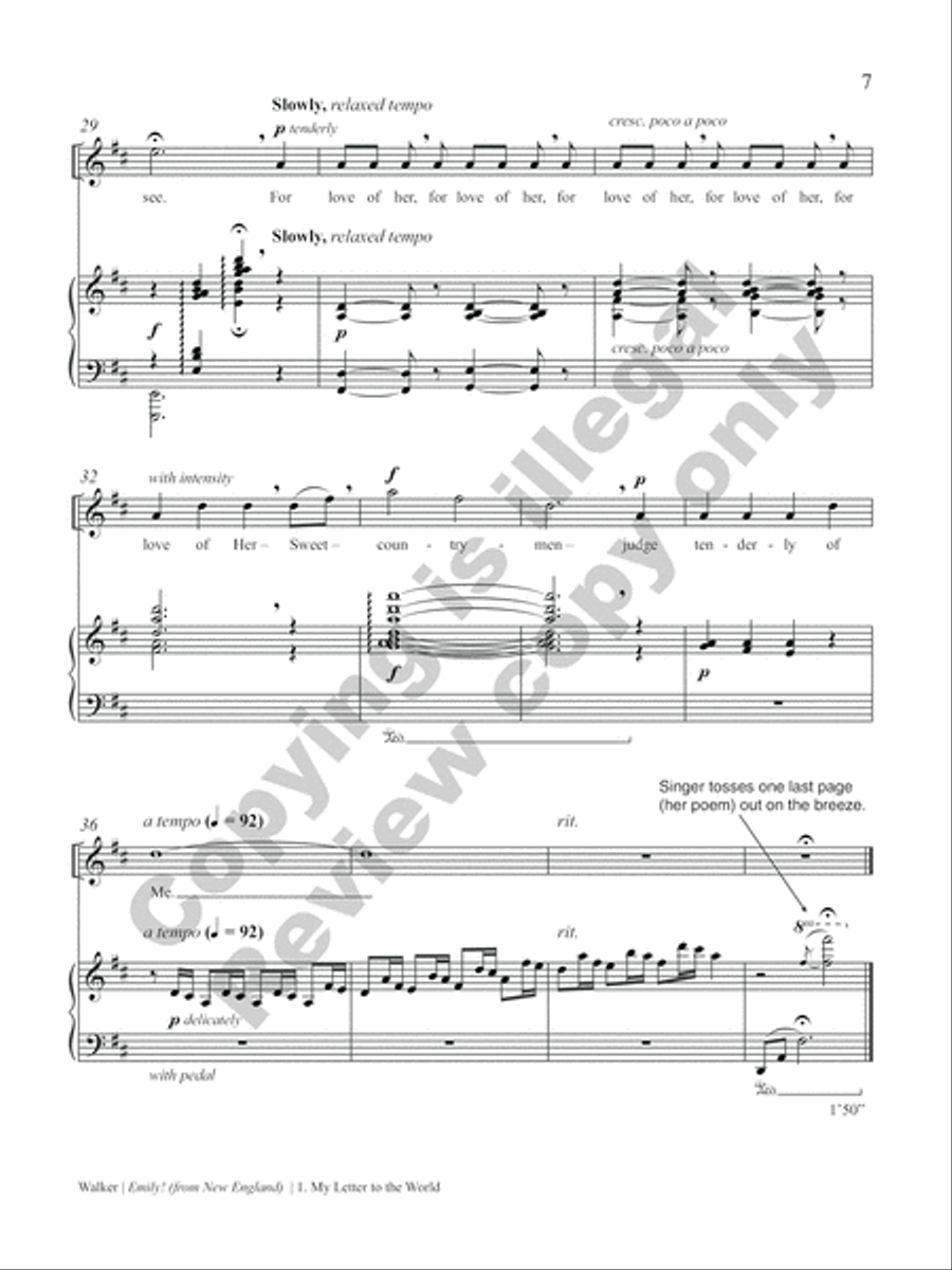 Emily! (from New England) Soprano Voice scores gallery preview page 5