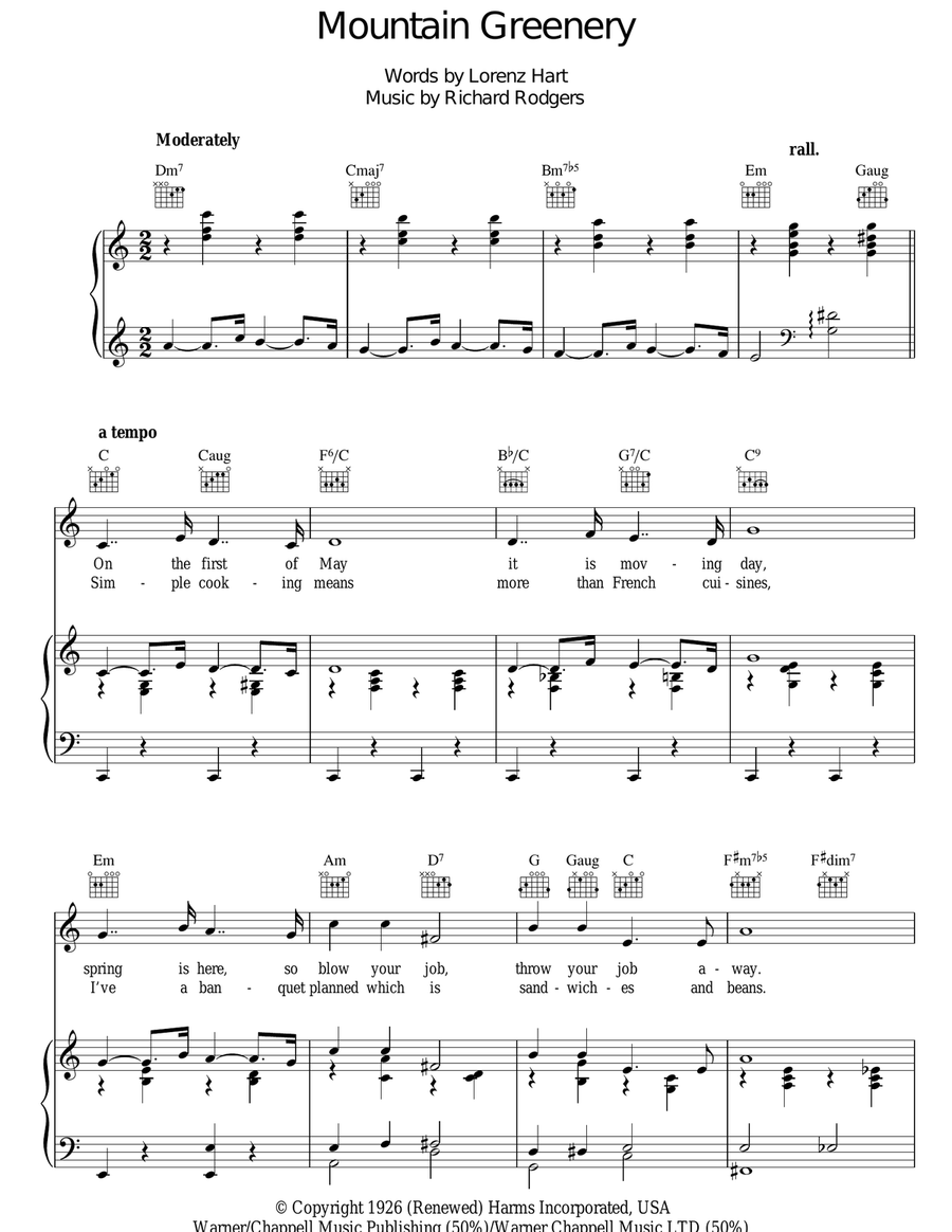Mountain Greenery Guitar scores gallery preview page 1