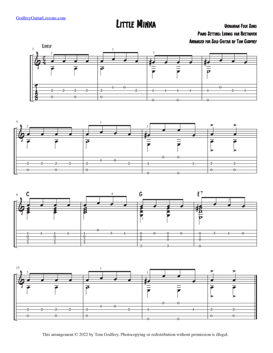Little Minka Little Minka Acoustic Guitar scores gallery preview page 1