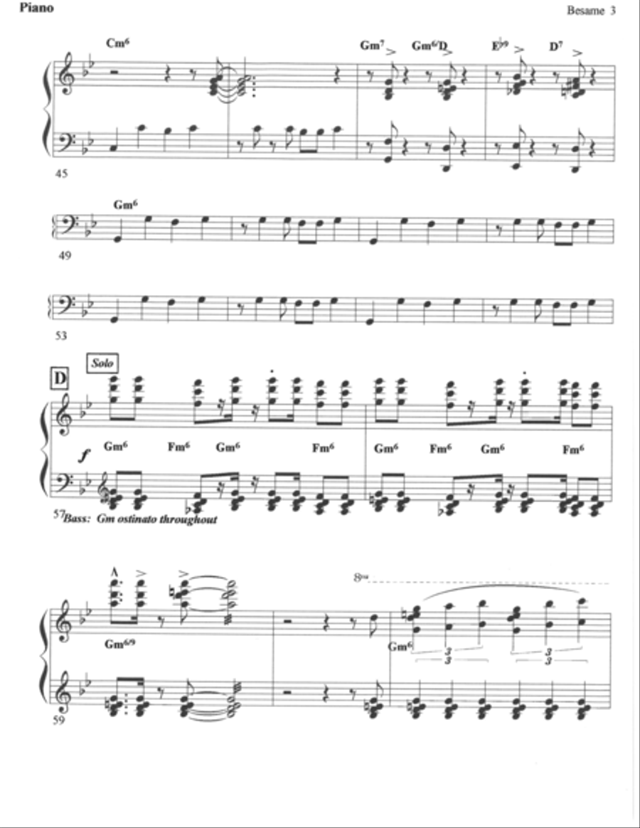 Bésame Mucho Bésame Mucho Jazz Ensemble scores gallery preview page 6