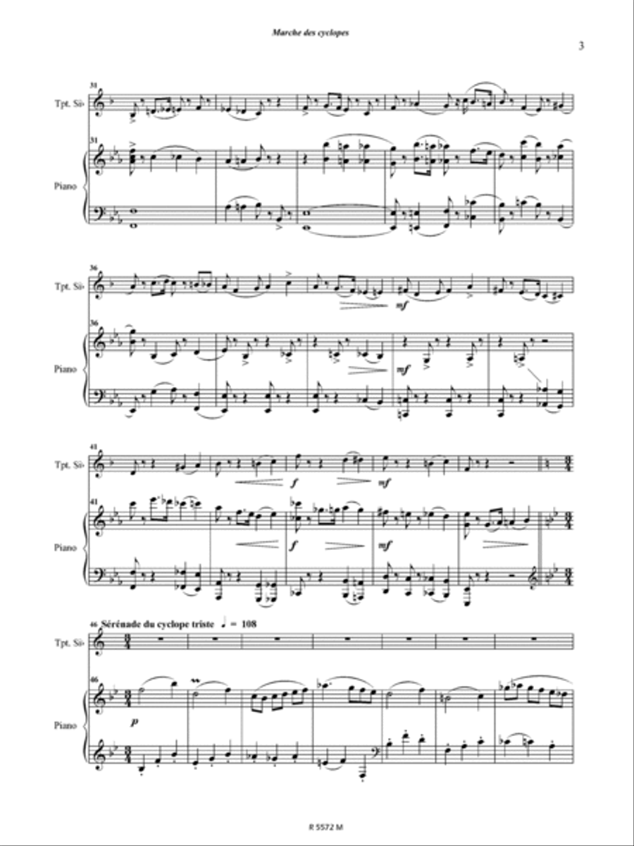 Marche des cyclopes Marche des cyclopes Trumpet Solo scores gallery preview page 4