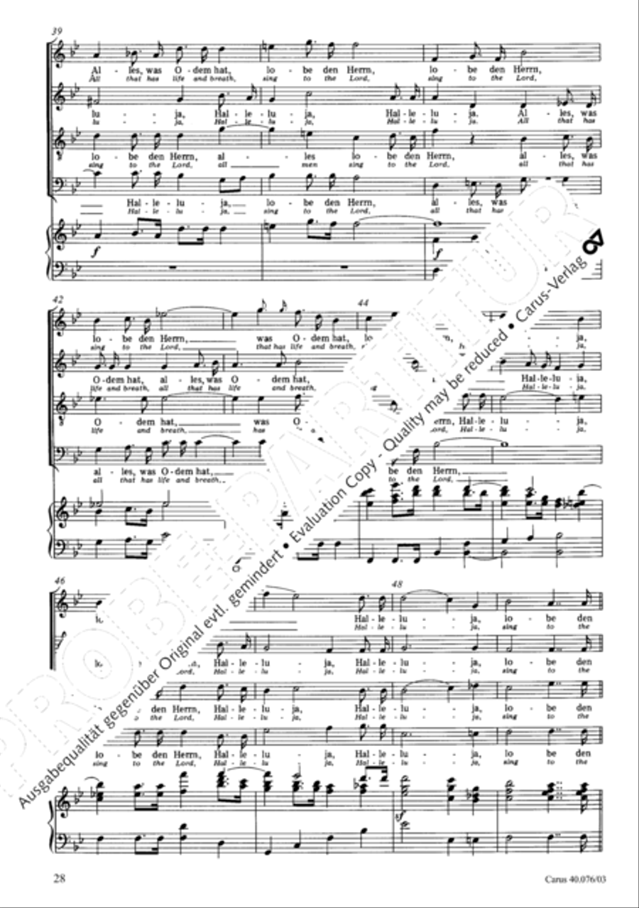 Hymn of Praise, MWV A 18 SSAATB scores gallery preview page 29