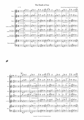 The Death of Ase (from Peer Gynt) for Flute Quartet