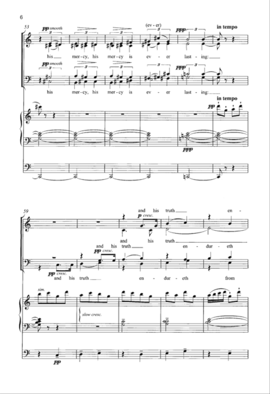 Jubilate Deo In C Major 4-Part scores gallery preview page 6