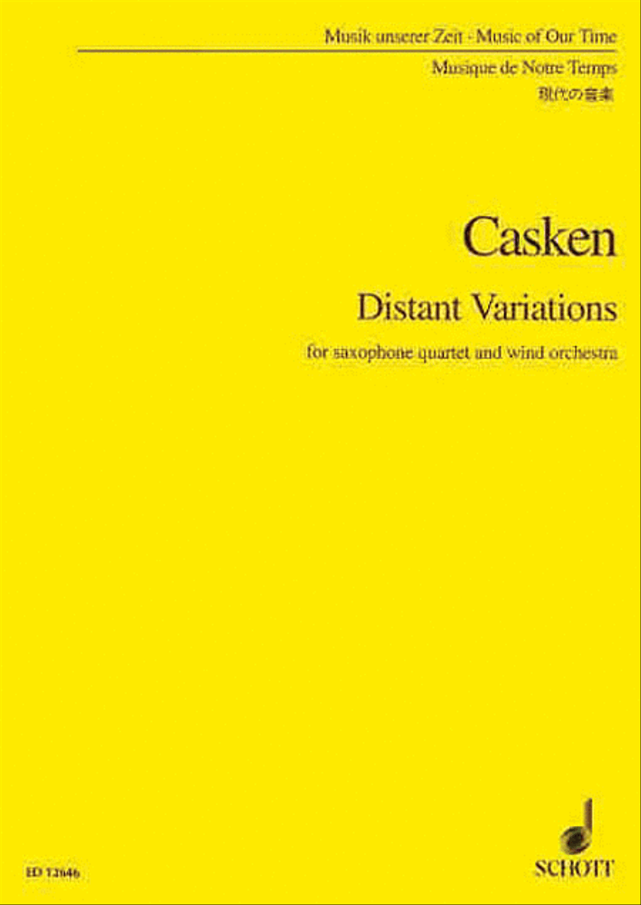 Distant Variations Saxophone Quartet scores gallery preview page 1