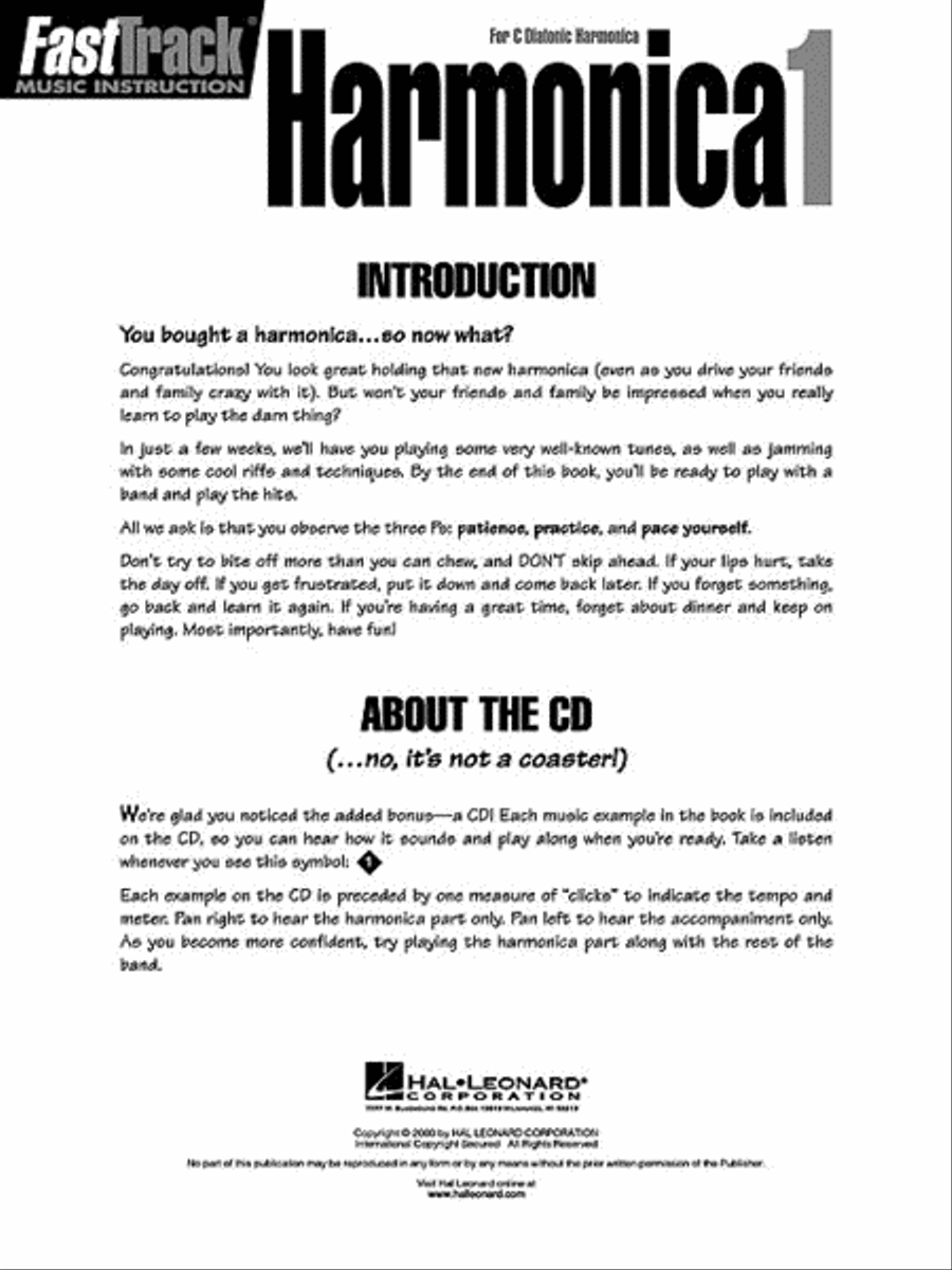 FastTrack Harmonica Method – Book 1 Harmonica scores gallery preview page 2