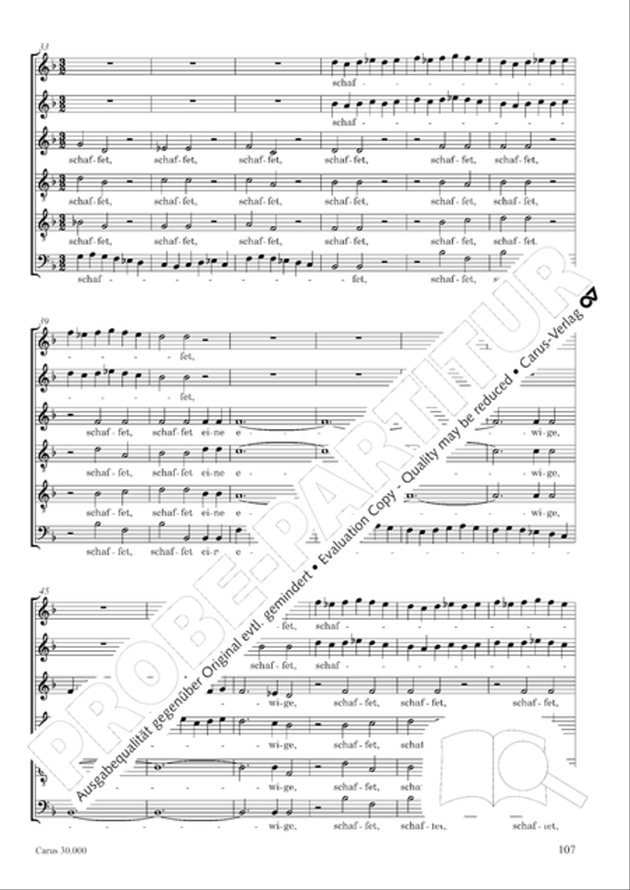 J.L. Bach: The complete motets Choir scores gallery preview page 114