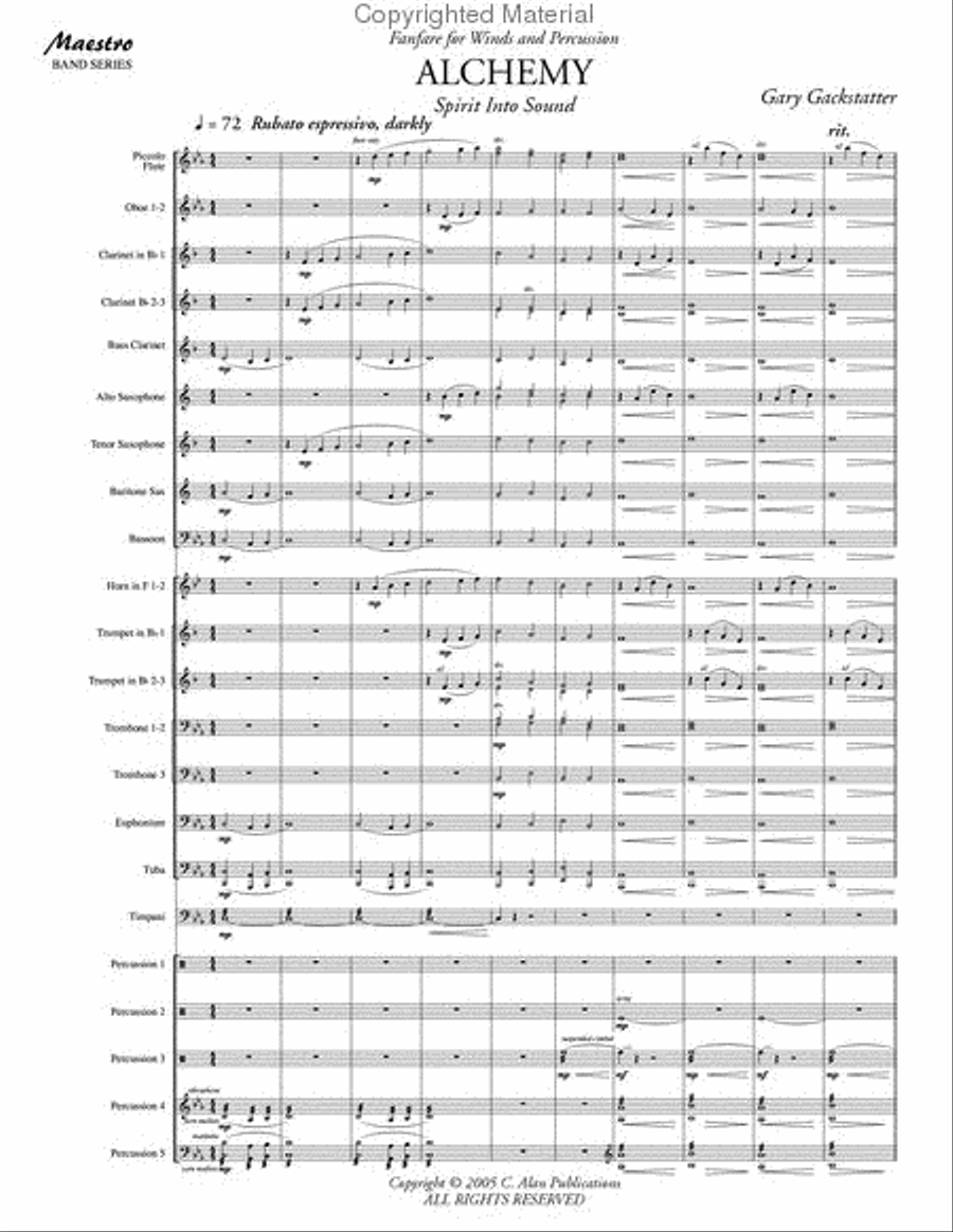 Alchemy Alchemy Concert Band scores gallery preview page 2