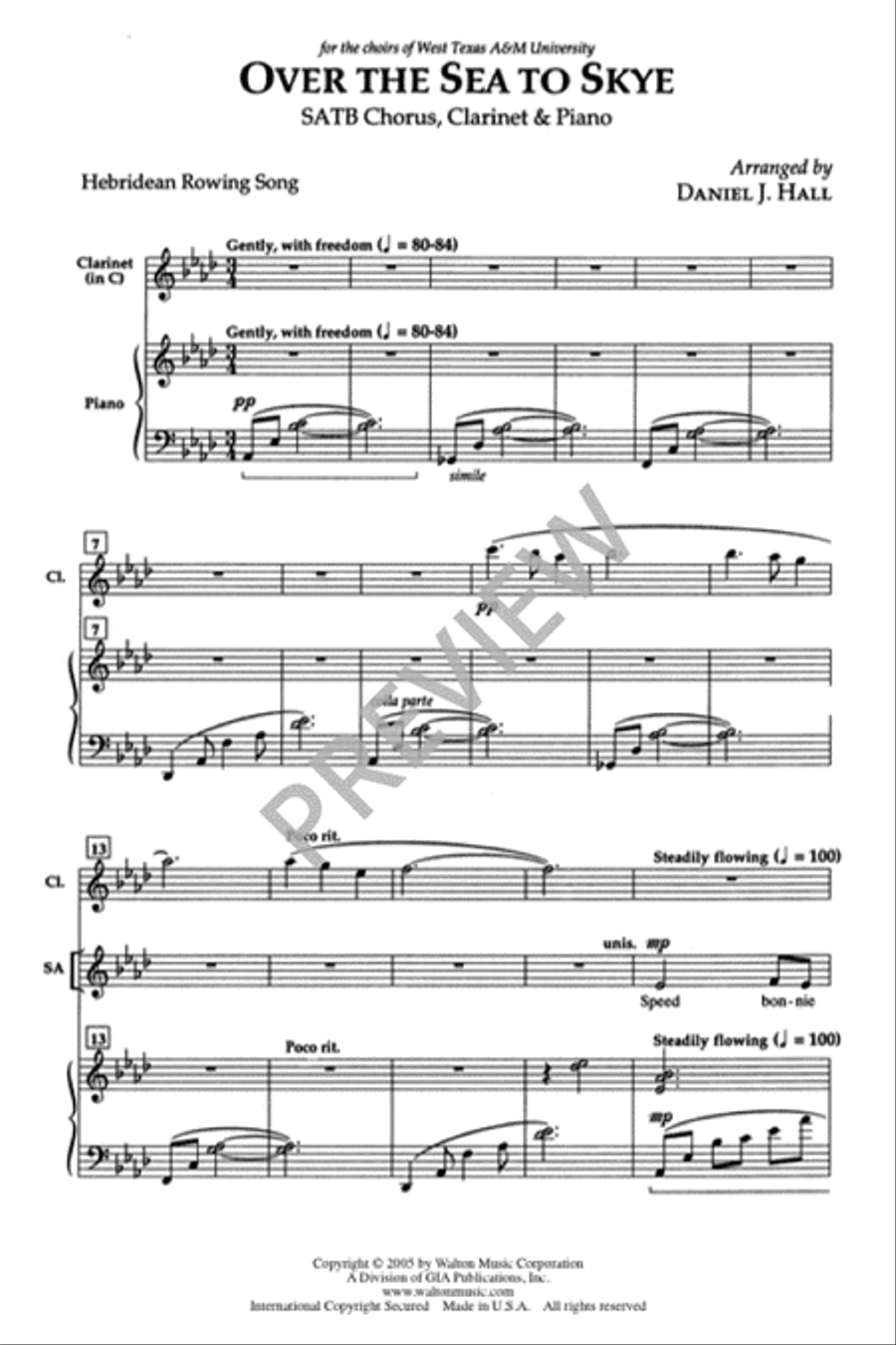 Over the Sea to Skye 4-Part scores gallery preview page 4