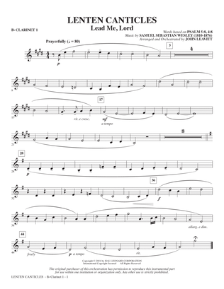 Lenten Canticles (A Passion Cantata) - Bb Clarinet 1