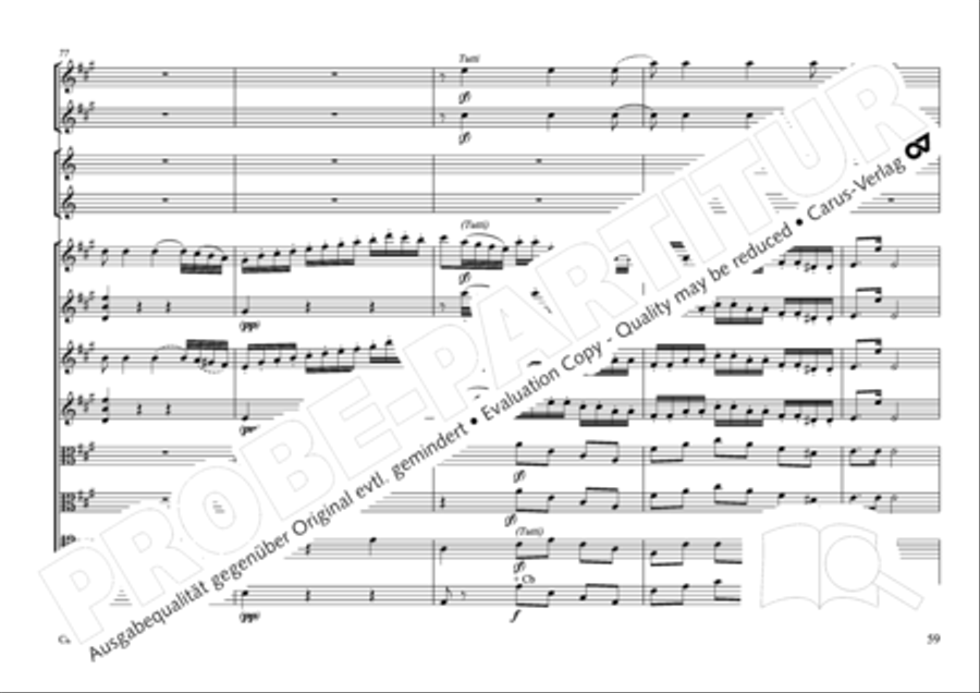 Concertone in D major Horn scores gallery preview page 60