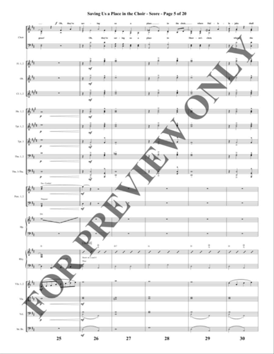 Southern Gospel Songs, Volume 2 - Orchestration Choir scores gallery preview page 6