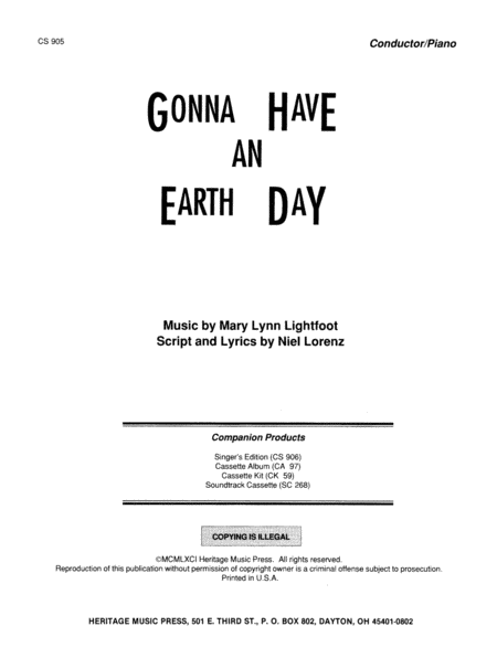 Gonna Have an Earth Day - Director's Edition