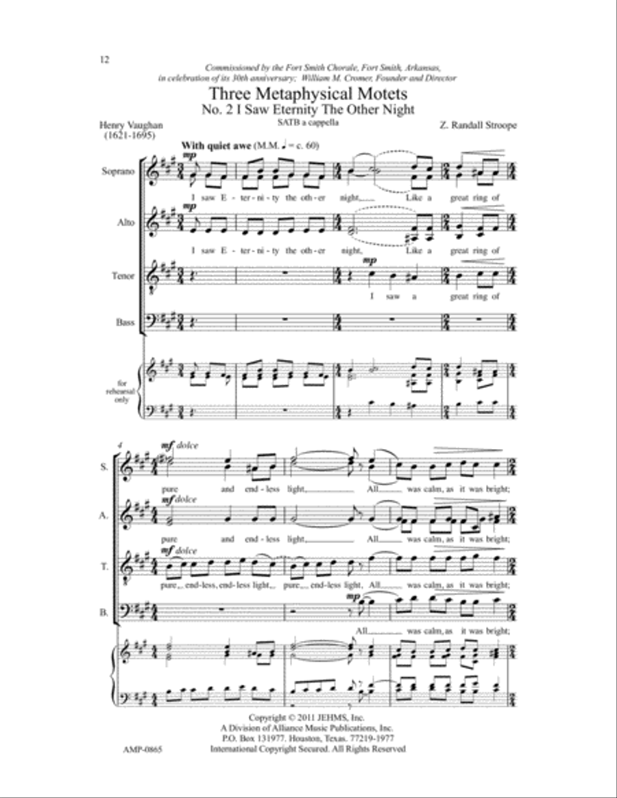 Three Metaphysical Motets 4-Part scores gallery preview page 17