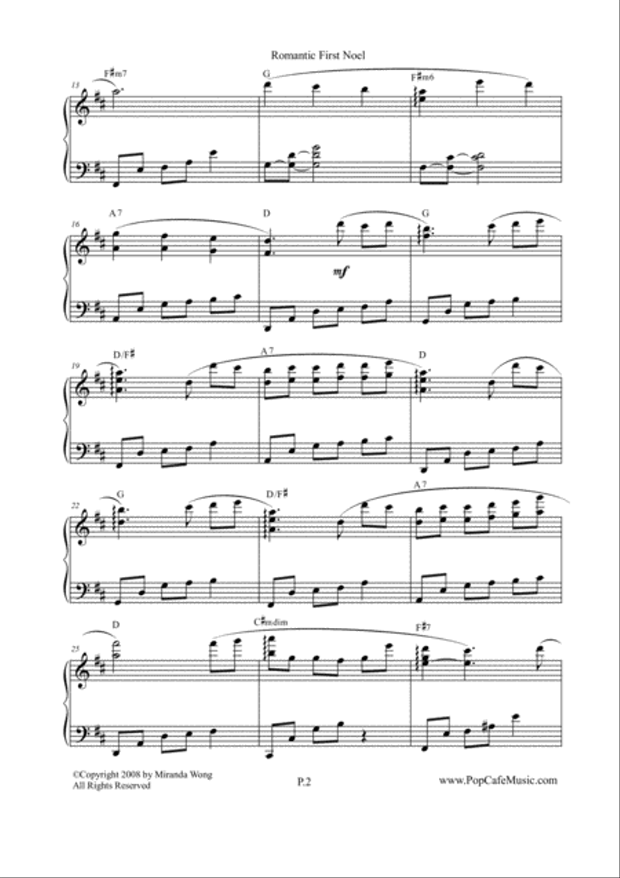 Best Christmas Music Collection in C Key - 6 Touching Piano Arrangement Piano Solo scores gallery preview page 4