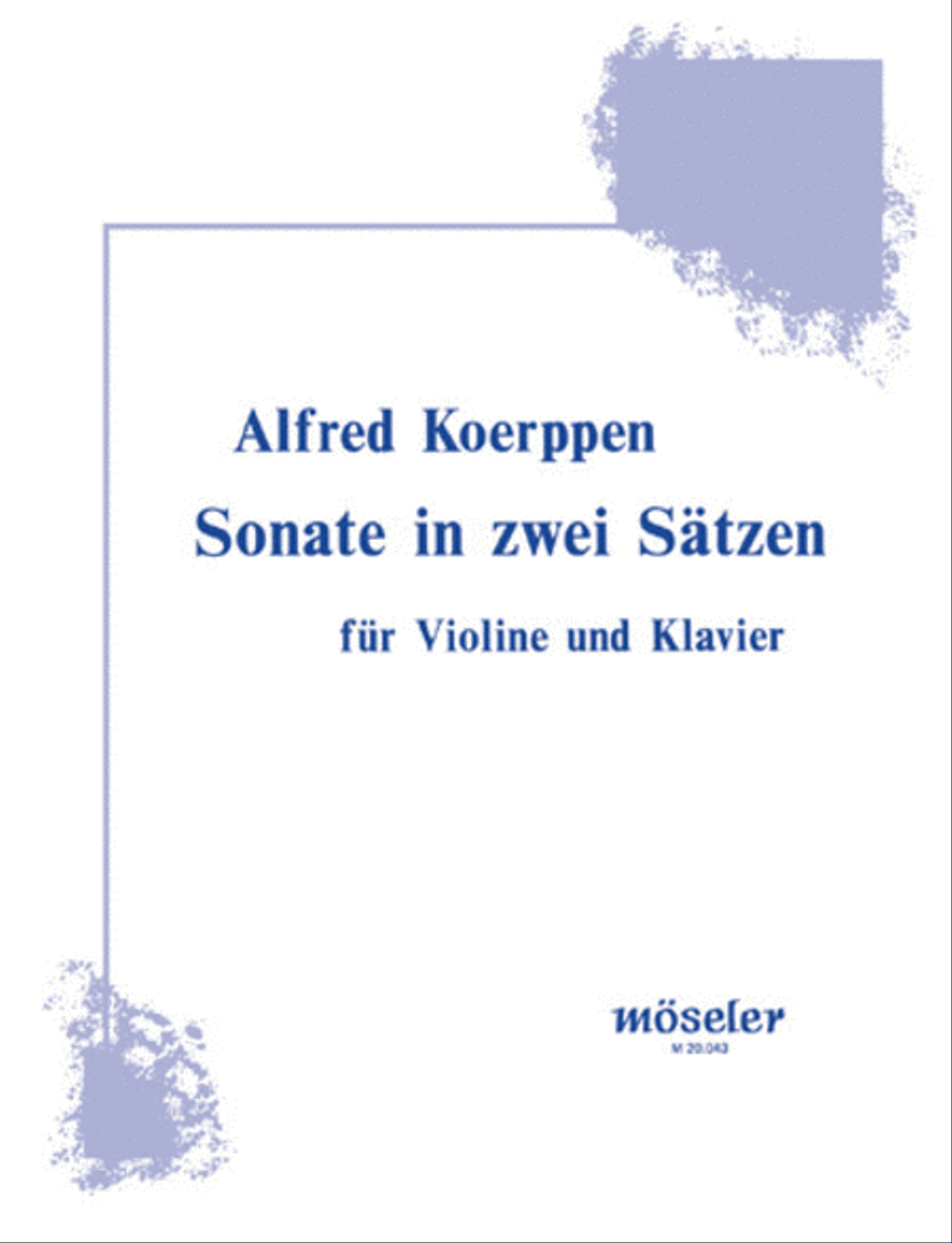 Sonate in zwei Satzen Violin Solo scores gallery preview page 1