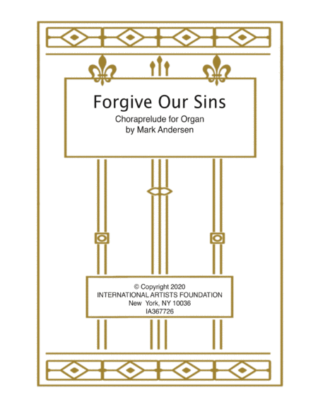Forgive Our Sins organ solo
