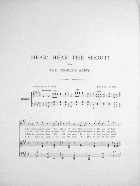 Hear! Hear! The Shout! Or, The People's Army. New Farmers' Song