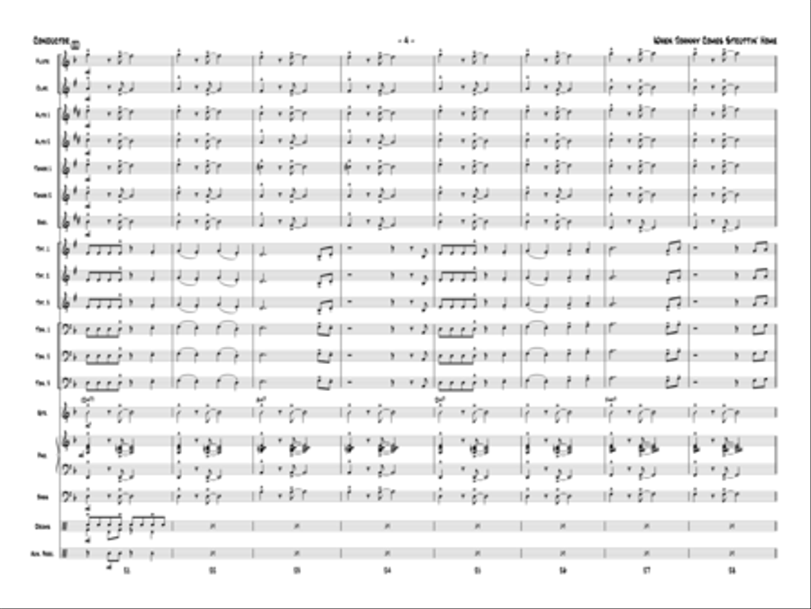 When Johnny Comes Struttin' Home: Score Jazz Ensemble scores gallery preview page 6