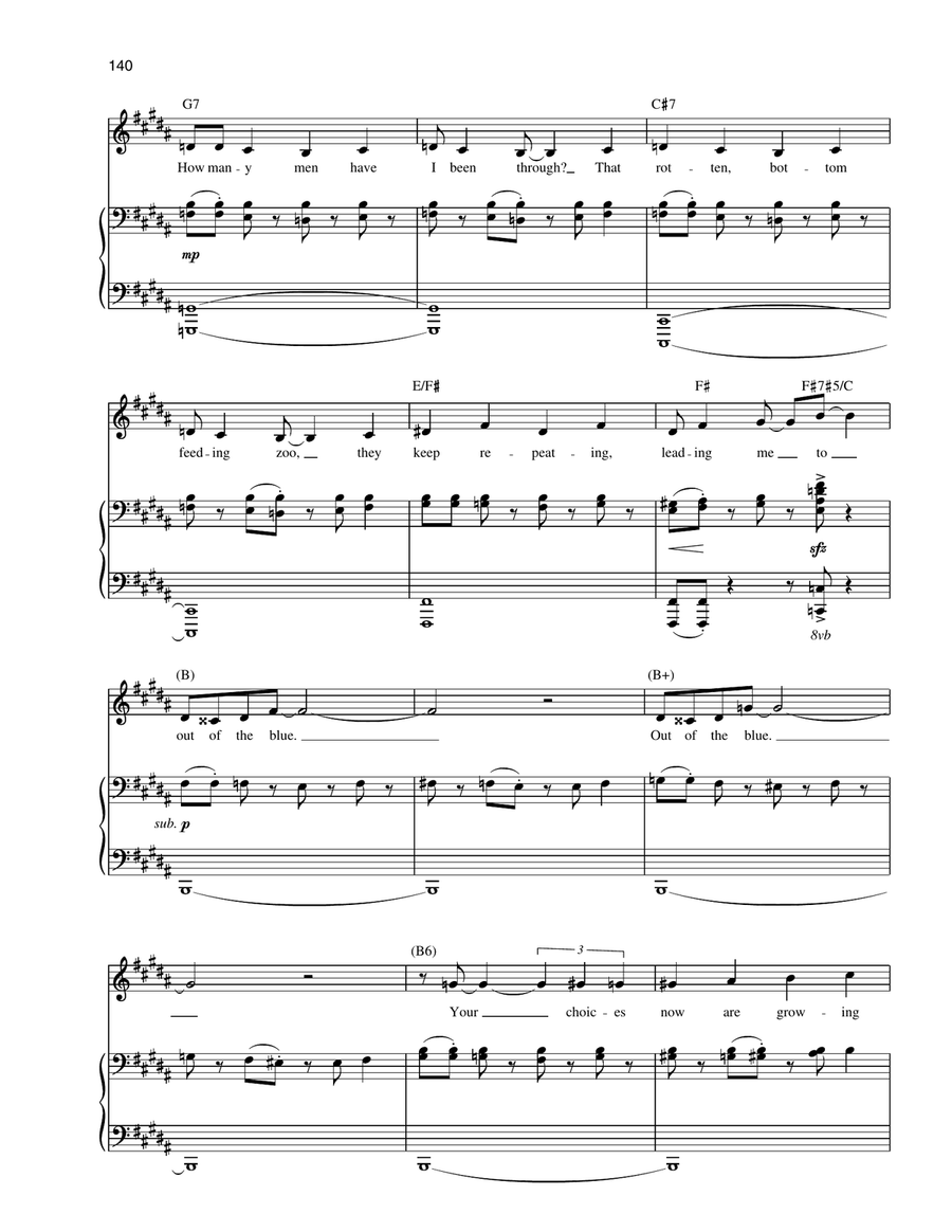 Out Of The Blue Piano, Vocal scores gallery preview page 5