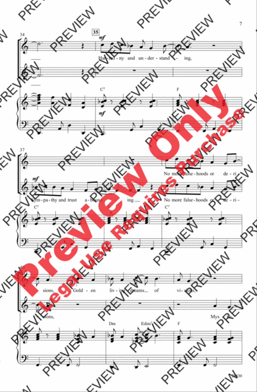 Aquarius / Let the Sunshine In 2-Part scores gallery preview page 6