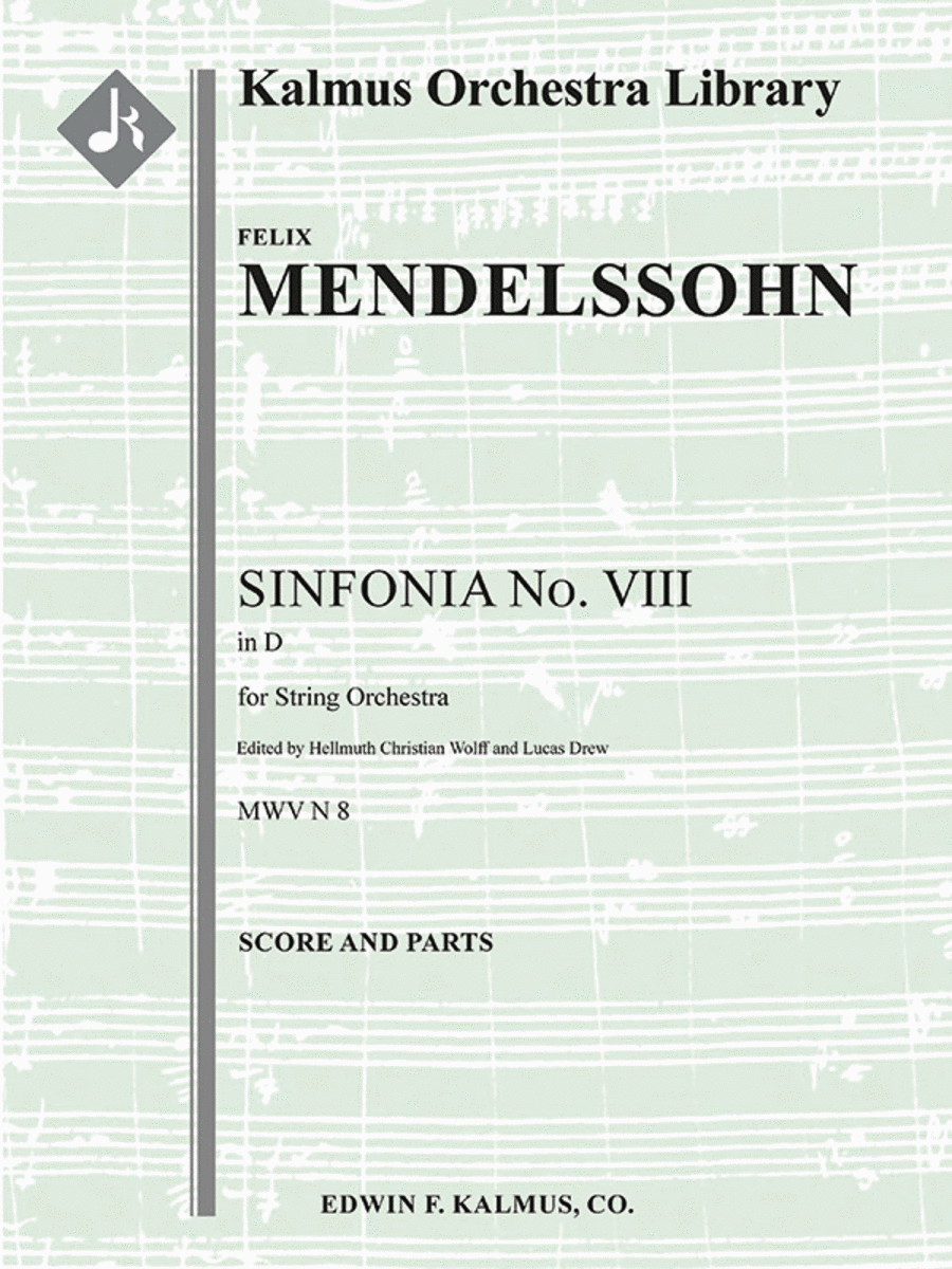 Sinfonia No. 8 -- String Symphony in D String Orchestra scores gallery preview page 1