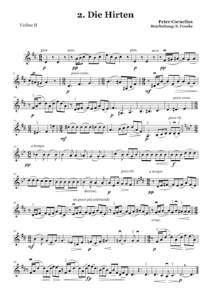 Peter Cornelius Weihnachtslieder - 2. Die Hirten Violine 2