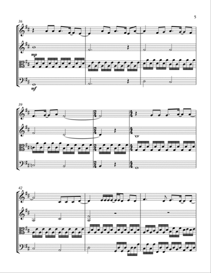 Here On Out String Quartet scores gallery preview page 5