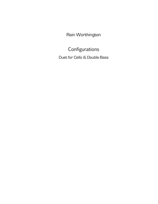 Book cover for Configurations – for cello & double bass