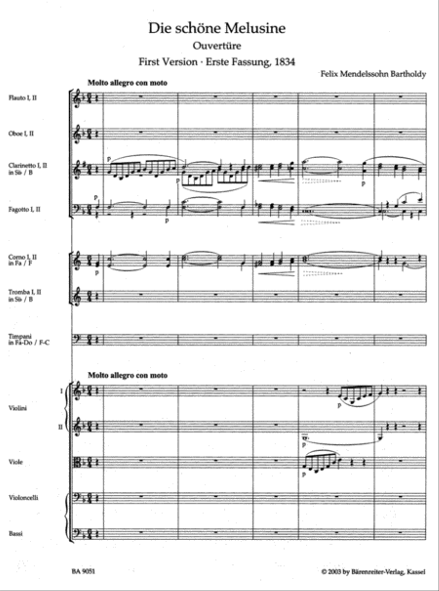 Die schöne Melusine, op. 32 Orchestra scores gallery preview page 2